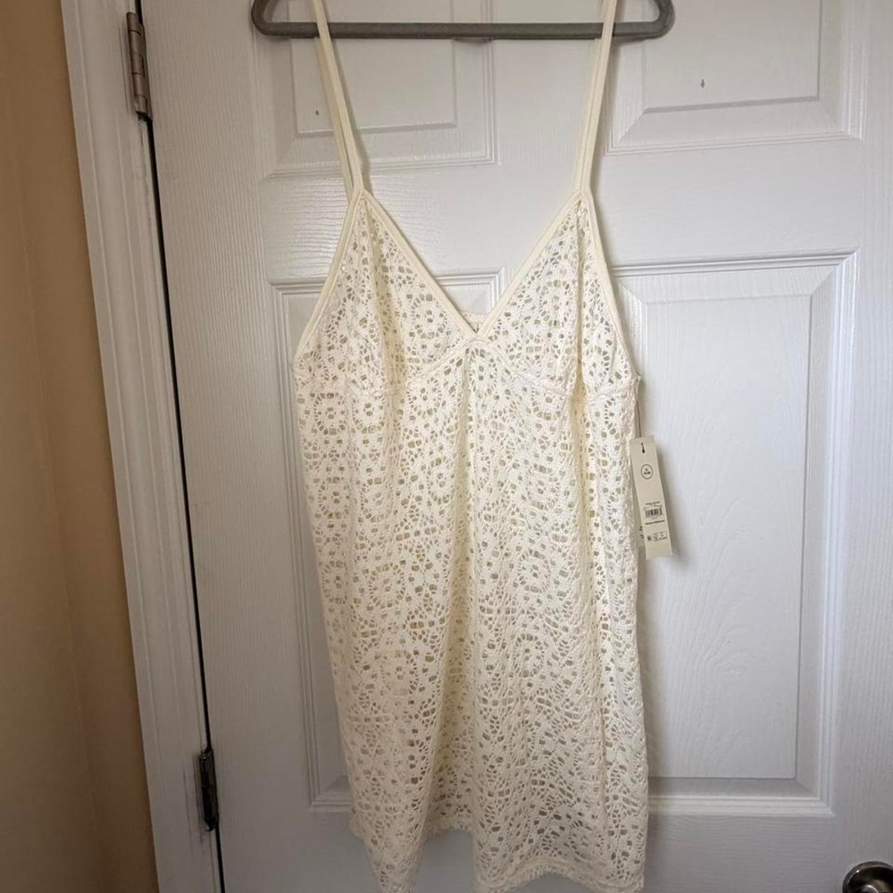 No Boundaries  triangle tank dress in cream  Size XL